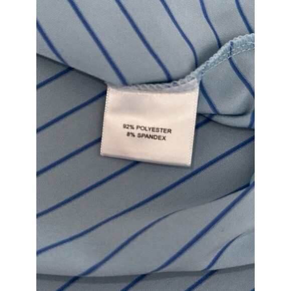 Peter Millar Blue Striped Polo Shirt Size Medium - Picture 6 of 6